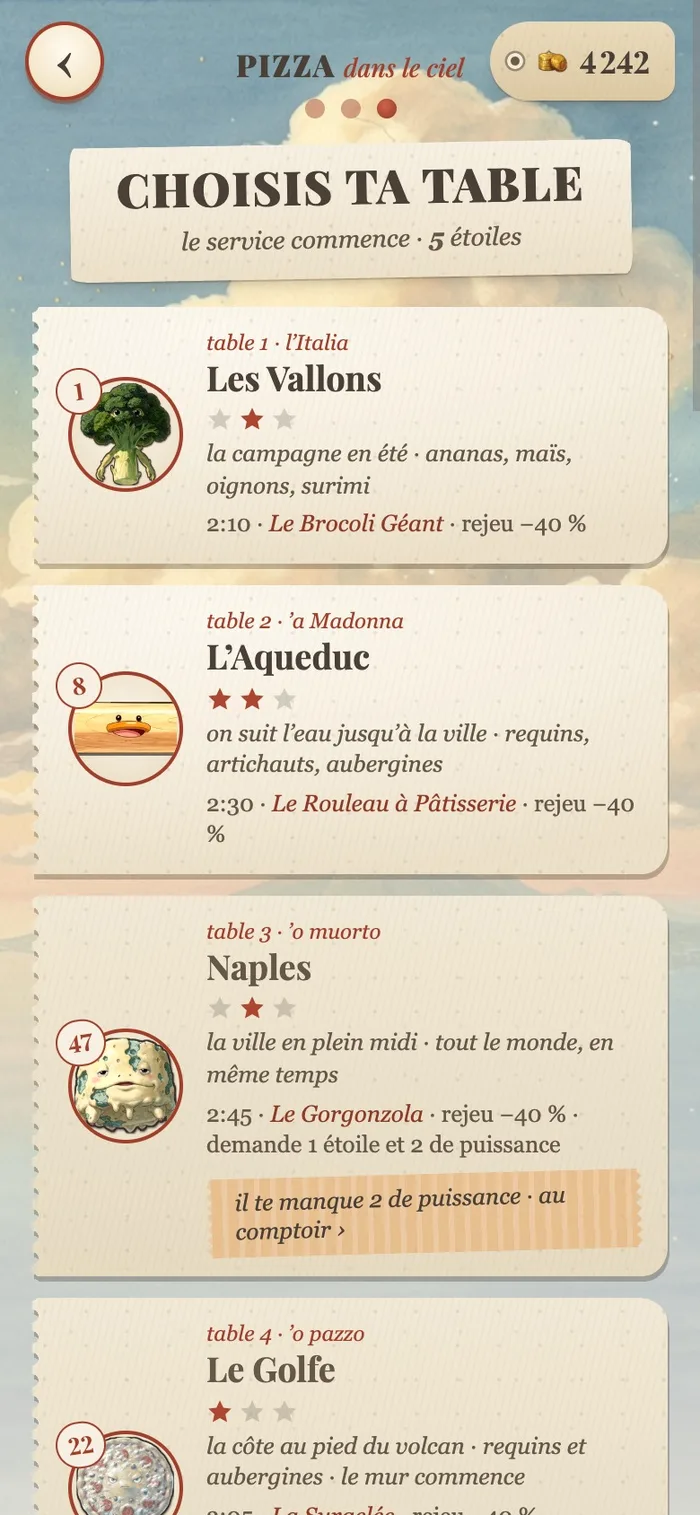 A menu, not a level select